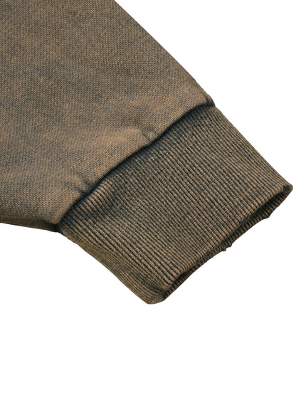 Black Clover Vintage Washed Frayed-Hem Hoodie